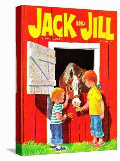 Feeding the Horse - Jack and Jill, July 1966-Beth Krush-Stretched Canvas