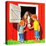 Feeding the Horse - Jack & Jill-Beth Krush-Stretched Canvas