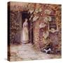 Feeding the Kitten-Helen Allingham-Stretched Canvas