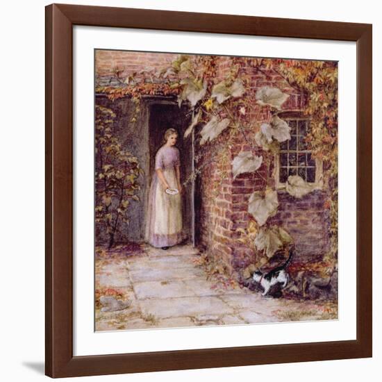 Feeding the Kitten-Helen Allingham-Framed Giclee Print