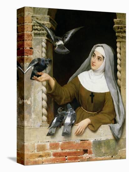 Feeding the Pigeons, 1877-Eugen Von Blaas-Stretched Canvas