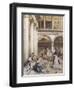 Feeding the Pigeons, Piazza San Marco, Venice-Myles Birket Foster-Framed Giclee Print