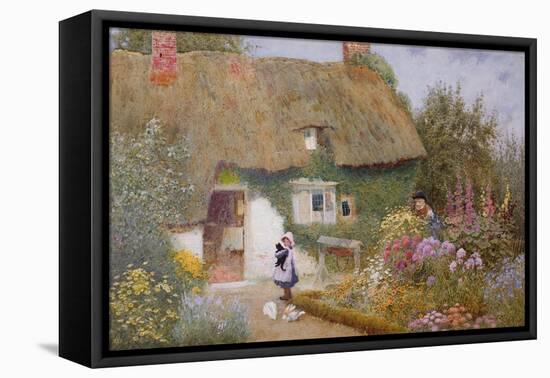 Feeding the Pigeons-Arthur Claude Strachan-Framed Stretched Canvas