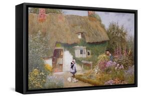 Feeding the Pigeons-Arthur Claude Strachan-Framed Stretched Canvas