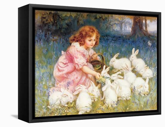 Feeding the Rabbits-Frederick Morgan-Framed Stretched Canvas