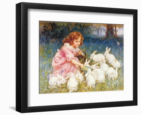 Feeding the Rabbits-Frederick Morgan-Framed Premium Giclee Print