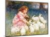 Feeding the Rabbits-Frederick Morgan-Mounted Premium Giclee Print