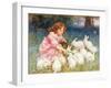 Feeding the Rabbits-Frederick Morgan-Framed Giclee Print