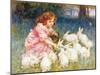 Feeding the Rabbits-Frederick Morgan-Mounted Giclee Print