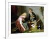 Feeding the Rabbits-Felix Schlesinger-Framed Giclee Print