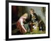 Feeding the Rabbits-Felix Schlesinger-Framed Giclee Print