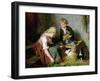 Feeding the Rabbits-Felix Schlesinger-Framed Giclee Print