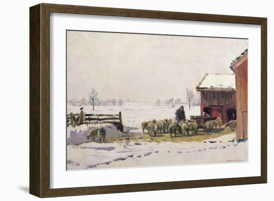 Feeding the Sheep in Winter-Robert Weir Allan-Framed Giclee Print