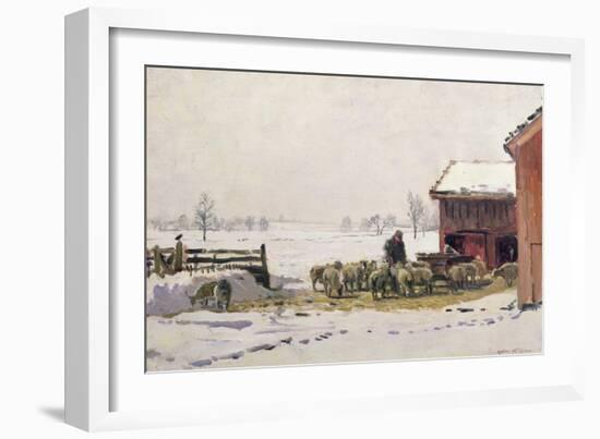 Feeding the Sheep in Winter-Robert Weir Allan-Framed Giclee Print