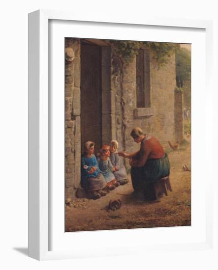 Feeding the Young, 1850-Jean-François Millet-Framed Giclee Print