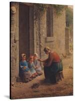 Feeding the Young, 1850-Jean-François Millet-Stretched Canvas