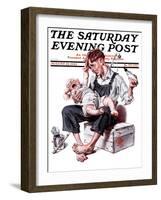 "Feeding Time," Saturday Evening Post Cover, August 25, 1923-Joseph Christian Leyendecker-Framed Giclee Print