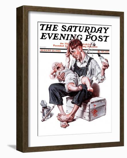 "Feeding Time," Saturday Evening Post Cover, August 25, 1923-Joseph Christian Leyendecker-Framed Giclee Print