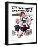 "Feeding Time," Saturday Evening Post Cover, August 25, 1923-Joseph Christian Leyendecker-Framed Giclee Print
