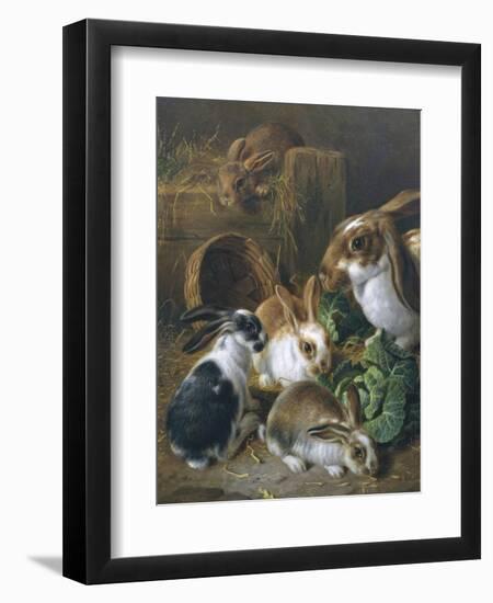 Feeding Time-Alfred Barber-Framed Premium Giclee Print