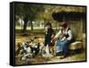 Feeding Time-Julien Dupre-Framed Stretched Canvas