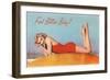 Feel Better Baby, Blonde in Red Swimsuit-null-Framed Art Print