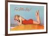 Feel Better Baby, Blonde in Red Swimsuit-null-Framed Art Print