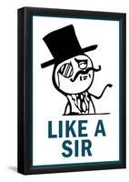 Feel Like A Sir Rage Comic Meme Poster-null-Framed Poster