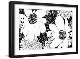 Feeling Groovy Black and White-Michael Mullan-Framed Art Print