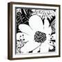 Feeling Groovy II Black and White-Michael Mullan-Framed Art Print