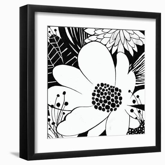 Feeling Groovy II Black and White-Michael Mullan-Framed Art Print