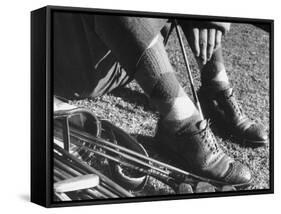 Feet and Golf Clubs Belonging to Golfer Byron Nelson-Gabriel Benzur-Framed Stretched Canvas