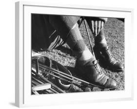 Feet and Golf Clubs Belonging to Golfer Byron Nelson-Gabriel Benzur-Framed Premium Photographic Print