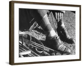 Feet and Golf Clubs Belonging to Golfer Byron Nelson-Gabriel Benzur-Framed Premium Photographic Print