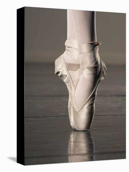 Feet of Ballet Dancer En Pointe-Erik Isakson-Stretched Canvas