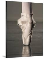 Feet of Ballet Dancer En Pointe-Erik Isakson-Stretched Canvas