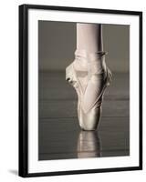 Feet of Ballet Dancer En Pointe-Erik Isakson-Framed Premium Photographic Print