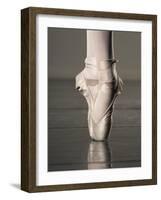 Feet of Ballet Dancer En Pointe-Erik Isakson-Framed Photographic Print