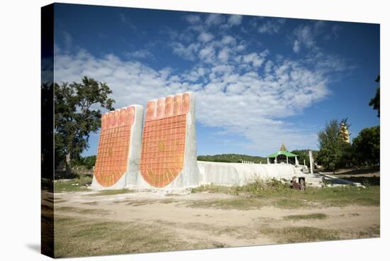 Feet of the Reclining Buddha, Sagaing Division-Annie Owen-Stretched Canvas