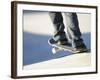 Feet on a Skateboard at the Edge of a Ramp-null-Framed Photographic Print