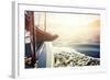 Feet on Boat Sailing at Sunrise Lifestyle-warrengoldswain-Framed Photographic Print