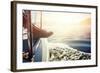 Feet on Boat Sailing at Sunrise Lifestyle-warrengoldswain-Framed Photographic Print