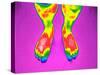 Feet, Thermogram-Tony McConnell-Stretched Canvas