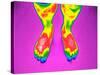 Feet, Thermogram-Tony McConnell-Stretched Canvas