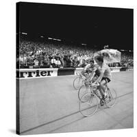Felice Gimondi, Raymond Poulidor and Gianni Motta are Celebrated at the End of the Tour De France-Mario de Biasi-Stretched Canvas
