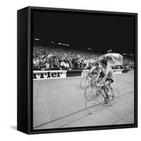 Felice Gimondi, Raymond Poulidor and Gianni Motta are Celebrated at the End of the Tour De France-Mario de Biasi-Framed Stretched Canvas