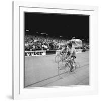 Felice Gimondi, Raymond Poulidor and Gianni Motta are Celebrated at the End of the Tour De France-Mario de Biasi-Framed Giclee Print