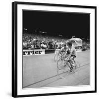 Felice Gimondi, Raymond Poulidor and Gianni Motta are Celebrated at the End of the Tour De France-Mario de Biasi-Framed Giclee Print