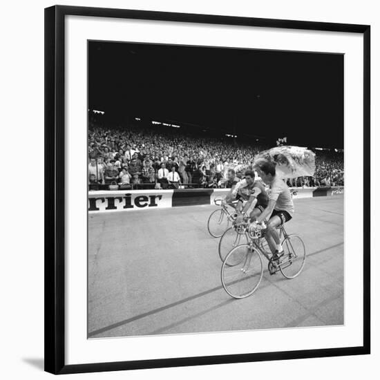 Felice Gimondi, Raymond Poulidor and Gianni Motta are Celebrated at the End of the Tour De France-Mario de Biasi-Framed Giclee Print