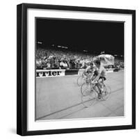 Felice Gimondi, Raymond Poulidor and Gianni Motta are Celebrated at the End of the Tour De France-Mario de Biasi-Framed Giclee Print